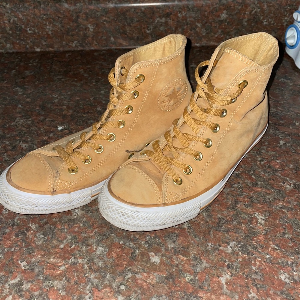 Tan High Top Converse